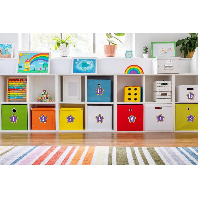 WaaHome Line Up Spots for Classroom Floor - Floor Number Stickers 1-30 for Classroom Lining 4" Removable Vinyl Line Up Stickers Dots Decals for