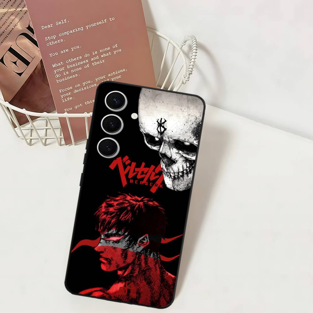 Berserk Guts Hot Anime Phone Case For Samsung S 24 Fe 25 Ultra Plus 20 Lite 21 30 22 23 24 22 Ultra 5G Fundas