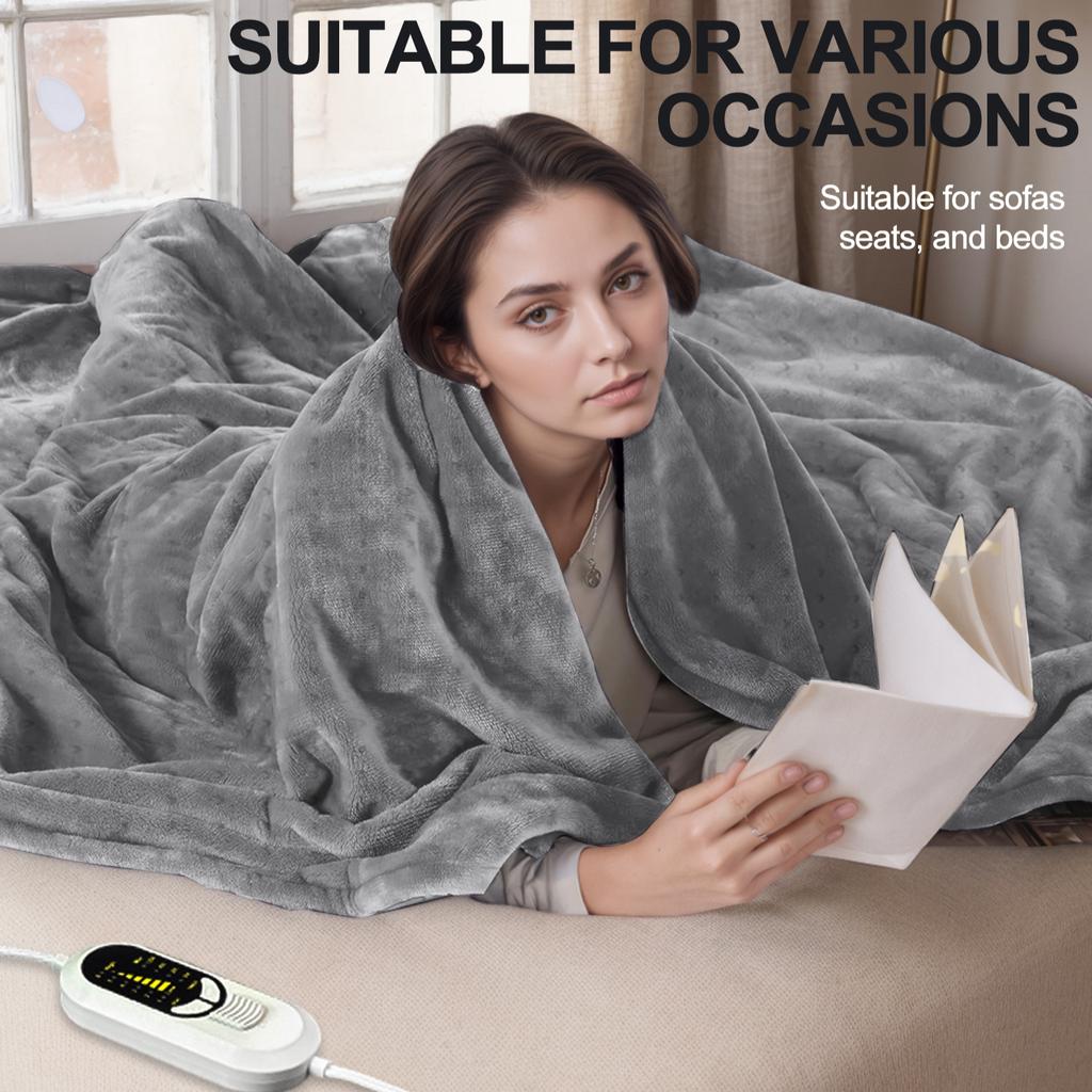 Electric Blanket Comfortable Flannel Warm-up Heating Blanket Far Infrared Electric Heating Blanket Intelligent Temperature Control