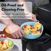Silicone Mat Accessories Round Airfryer Inserts Heat Resistant Baking Pot Reusable Air Fryer Basket Liners