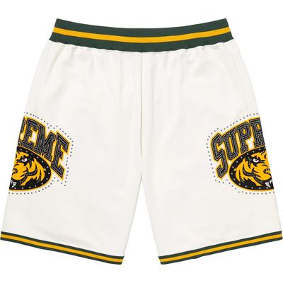 Studded Basketball Short White