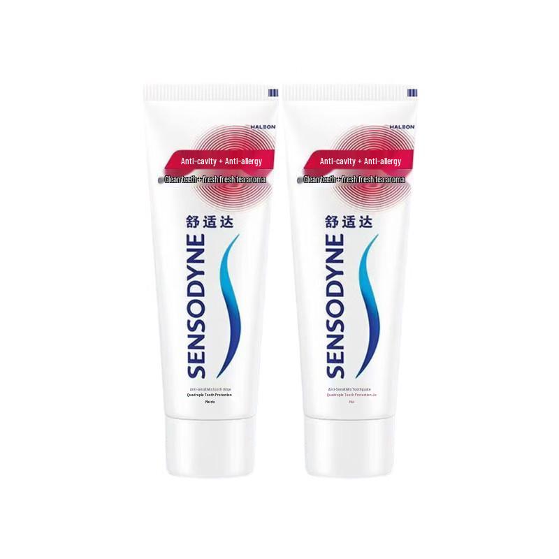 Sensodyne Fresh Tea Scent Anti-Cavity & Sensitivity Toothpaste (Twin Pack)