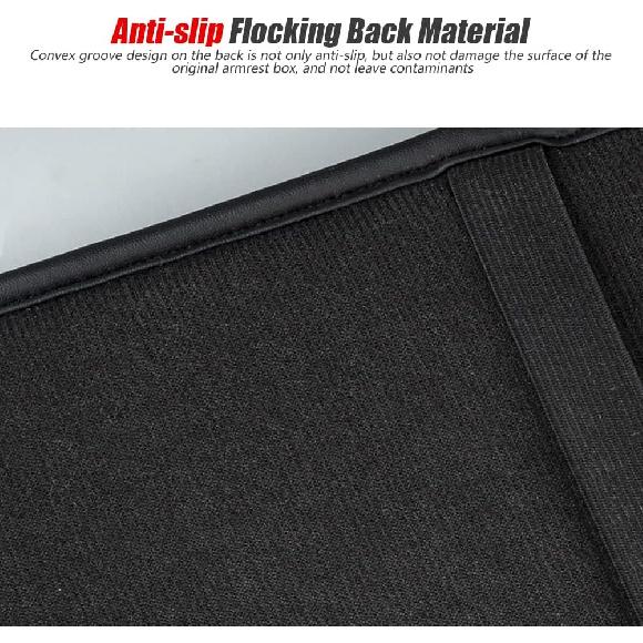 ESKONKE Car Center Console Cover PU Leather Auto Armrest Cover - Scratch Resistant/Wear-Resistant/Waterproof Universal Car Armrest Storage Box