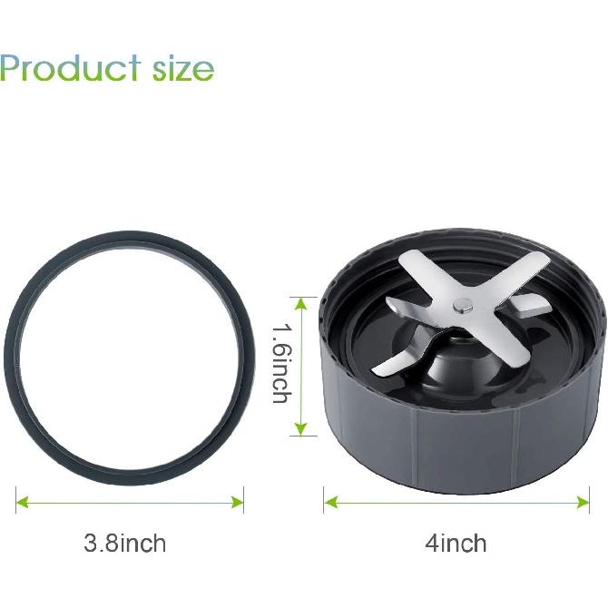 Pack of 6 Replacement Parts Gaskets with Lip Compatible with 900w NutriBullet Extractor Blender