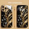 Goud Diamant Hartpatroon Gouden Metallic Verf Glazen Telefoonhoesje Voor iPhone 17 Pro Max 11 12 13 14 15 16 Plus 17 Air 16E Cover