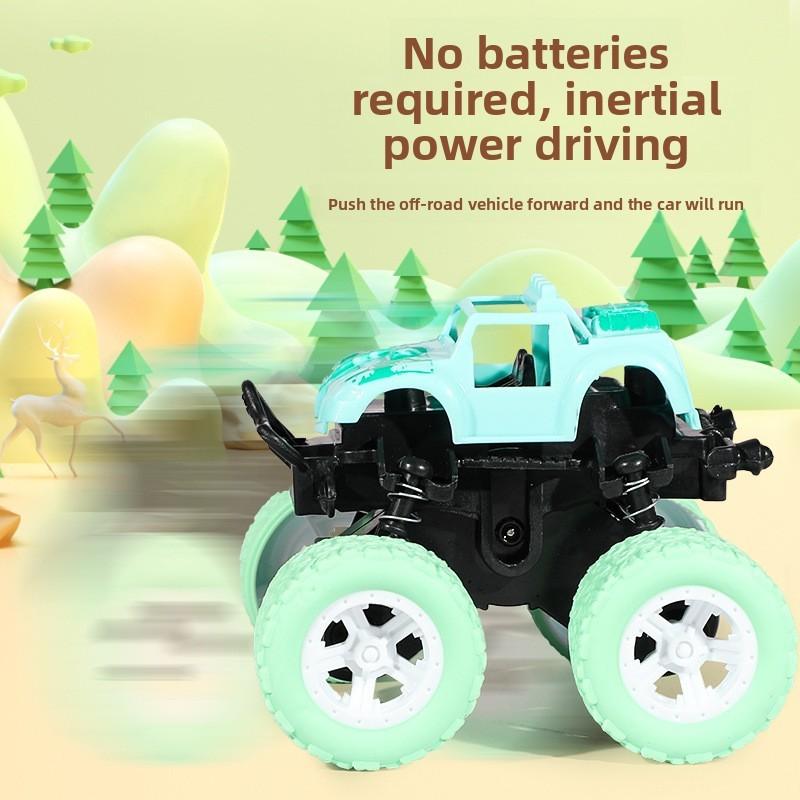 Macaron Color Plastic Off Road Inertia Toy Car For Kids With Durable Design And Visual Development