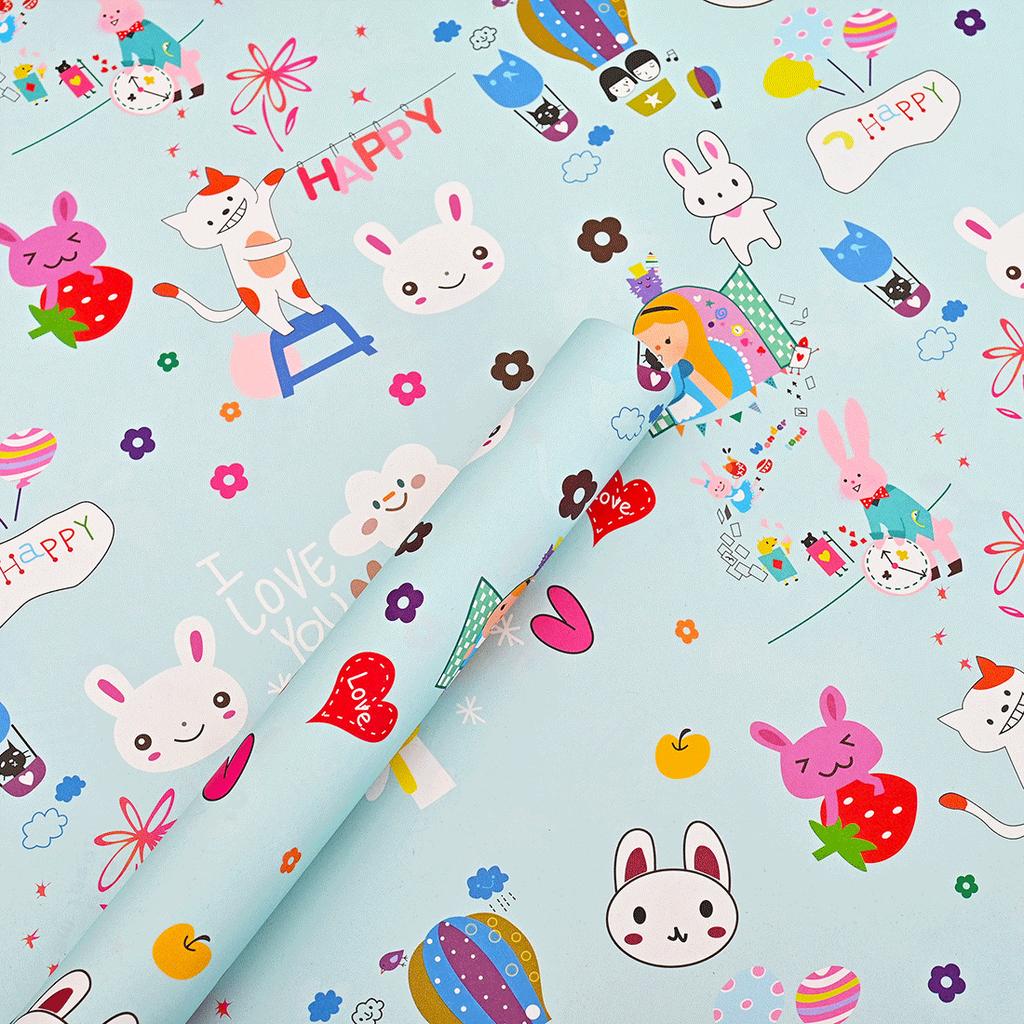 Papier mit Bärenaufdruck Papier mit Hasenaufdruck Geschenkpapier Hohe Qualität Für Bastelprojekte Party-Geschenkverpackung