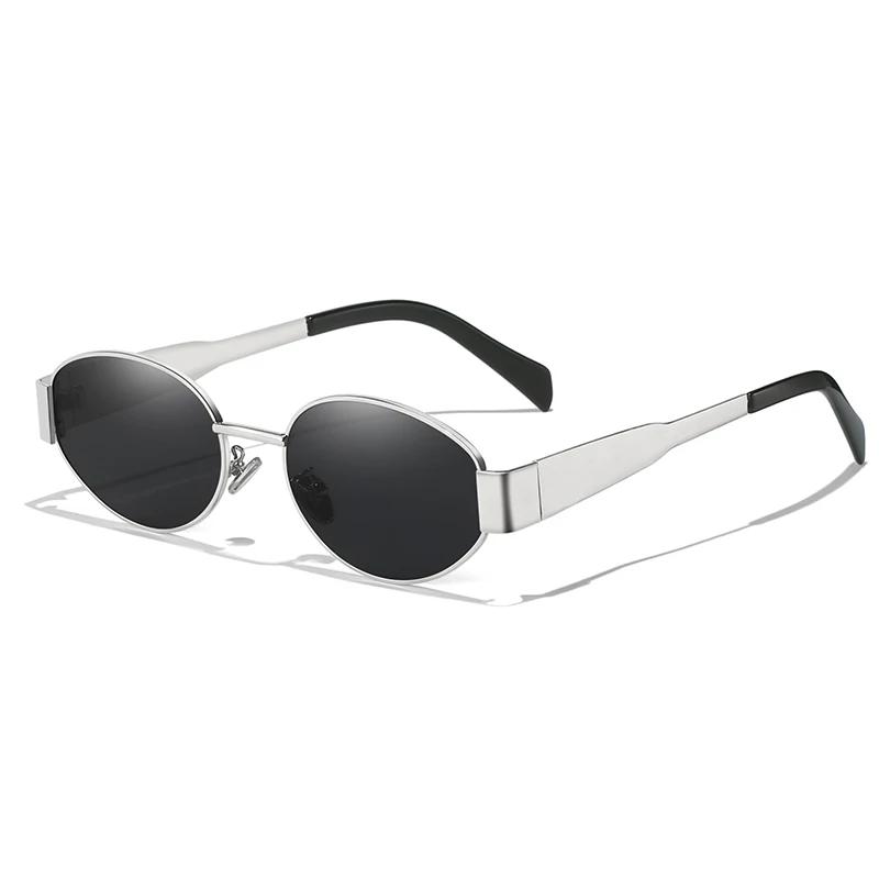 UV400 Sunglasses For Women Men Fashion Oval Sun Glasses Alloy Frame Eyewear