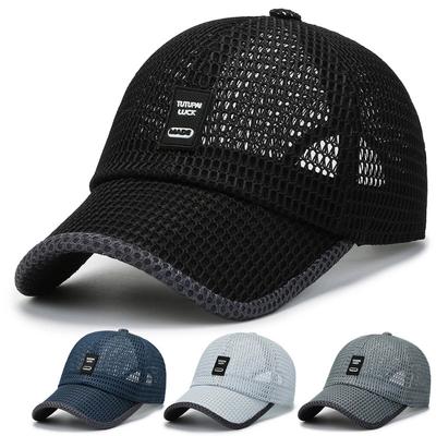 Casquette de Baseball en maille pour hommes, casquette d'été respirante, chapeau de papa, chapeaux de pêche en plein air, Gorras en os, casquette de camionneur
