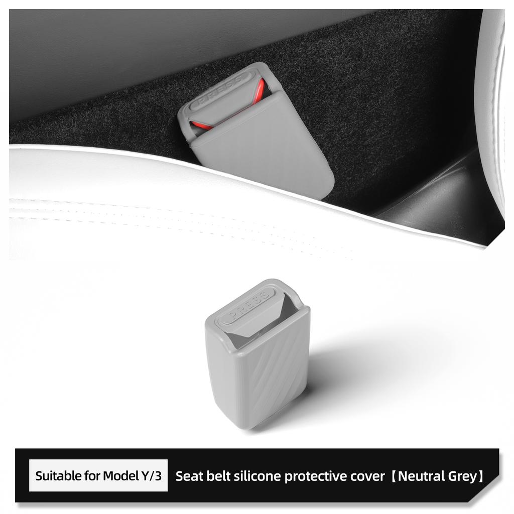 for Tesla Model Y Model 3 -2026 Car Seat Belt Buckle Protective Cover Seat Belt Decorative Cover Accessories