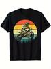 Cool Dirt Bike Art Men Women Motocross Vintage Motorcycle T-shirt Dirt Bike Short Sleeve Comfy Tee Tops