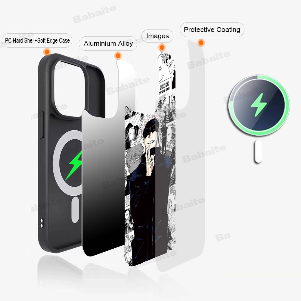 Hot Selling Gojo Satoru For Magesafe Magnetic Wireless Phone Case For IPhone 17 Pro Max Air 13 12 Mini 16 15 14 11