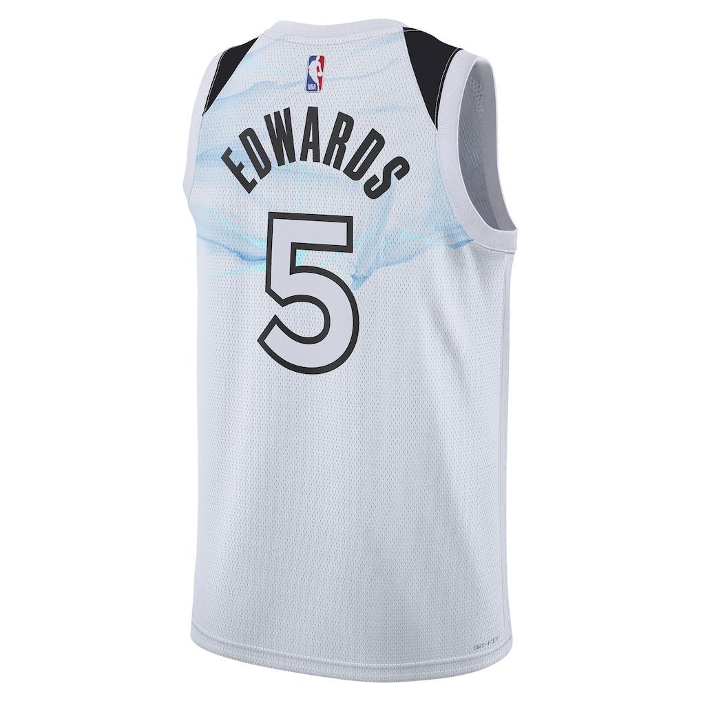 Nike Edwards Timberwolves 24-25 City Edition SW Basketball Jersey Unisex Jerseys White FQ4350-100