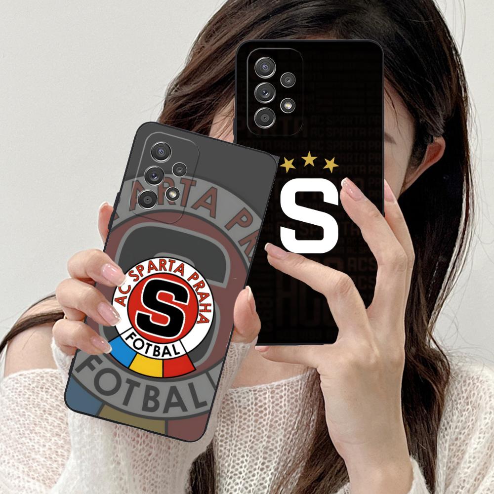 FC Sparta Praag Mobiele Telefoonhoesje voor Samsung Galaxy A73 72 71 70 56 55 54 53 52 36 35 34 23 16 15 5G Kleur Beschermhoes