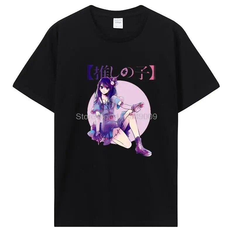 

Oshi No Ko Japan Anime Cute Ai Ruby And Aqua футболка женские футболки унисекс Kawaii унисекс повседневные летние футболки хлопковая футболка L