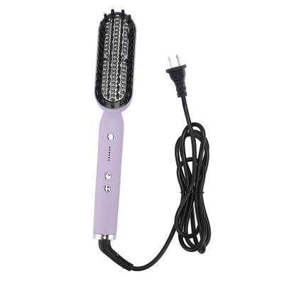 Hair Straightener Brush Portable Negative Ion Hair Straightening Comb Straight Curl Dual Use Hair