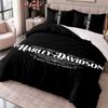 Harley-Davidson 3Pcs Bedding Set Duvet Cover With Two Pillowcases For Bedroom Home Decoration
