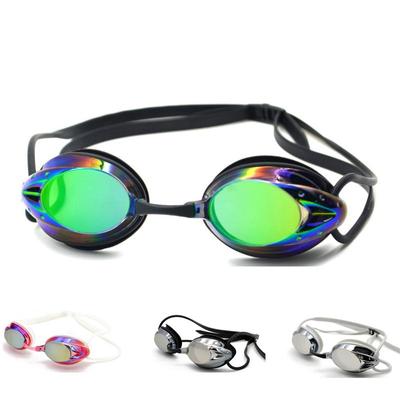 Lunettes de natation pour adultes, Cool et confortables, pour compétition professionnelle, miroir de natation galvanisé coloré