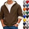 Herren Winter -Gefütterte Kapuzenjacke | Warm Dick Mit Reißverschluss & Mehreren Taschen Für Freizeit & Outdoor