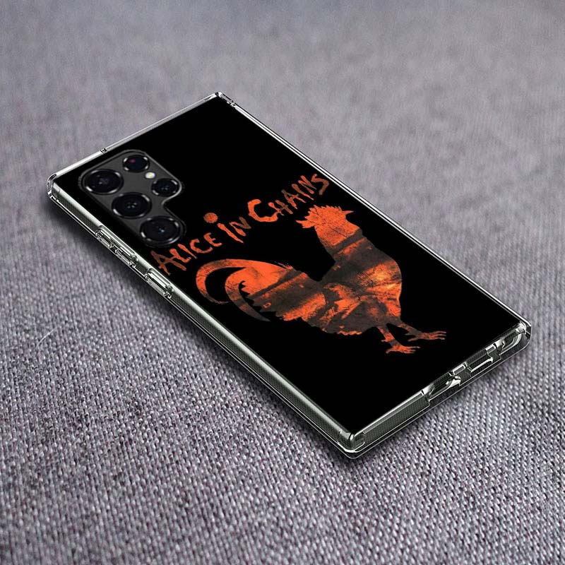 Rock Band Alice In Chains Handyhülle Für Samsung Galaxy S24 S23 S21 S20 FE S22 S26 Ultra S25 Edge S10 Plus Hülle Klar TPU Capa