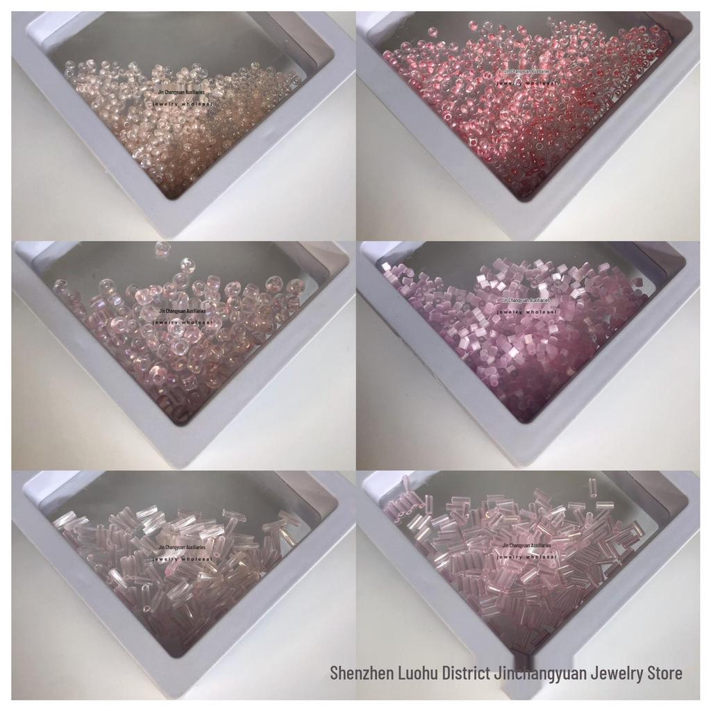 Pink Series Seed Beads & Sequins for DIY Handcrafts and Ancient Style Embroidery