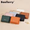 Baellerry Women Tri-fold Short Wallets Artificial Leather Fashion Zipper Coin Purse Card Holder