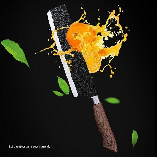 6pcs Stainless Steel Kitchen Knife Set Chef Knives Slicing Knife Meat Cleaver Fruit Knife Peeler Scissors