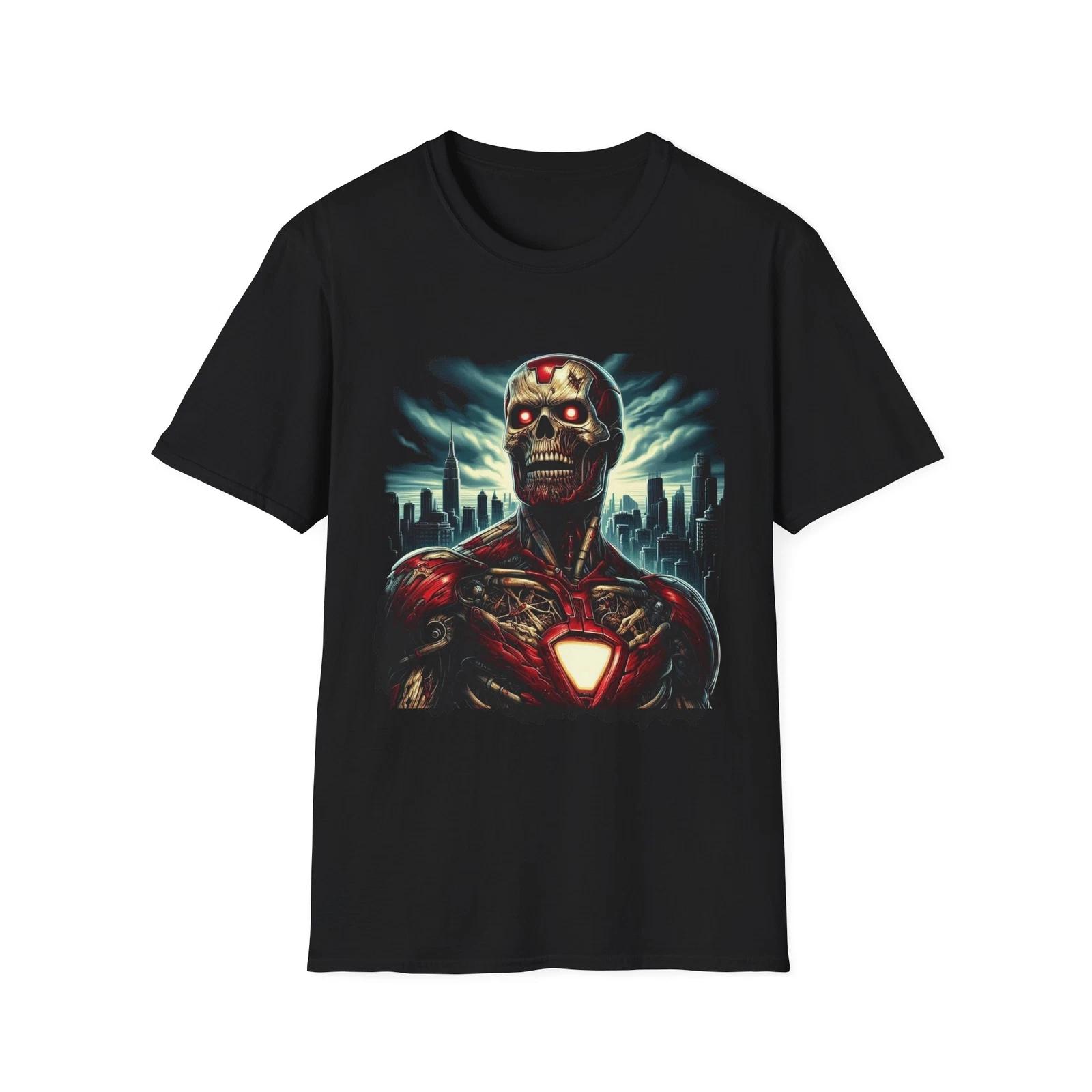 Zombie Iron Man T-Shirt – Undead Armored Avenger Graphic Tee XL