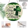 2D Flat - 1pc of 2D Flat Printed Aluminum Sign with a Blessed Pattern, Measuring 7.87X7.87 Inches (20X20 Cm). It'S Durable And Easy to Hang, Making
