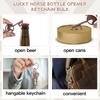 24 Sets Horse Bottle Opener Bulk Keychain with Thank You Card Organza Bags Theme Gift for Wedding Birthday Party Decorations