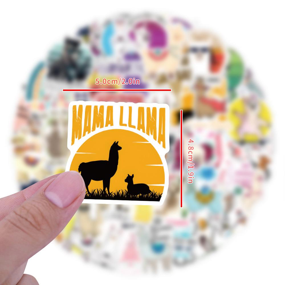 60 New Llama Graffiti Stickers Water Cup Computer Refrigerator Skateboard Waterproof Stickers