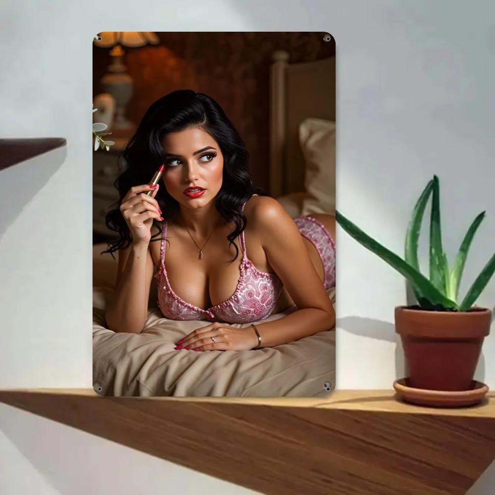 Metal Flower Wall Art 8x12 Inch Floral Frameless Sign Calming Decor