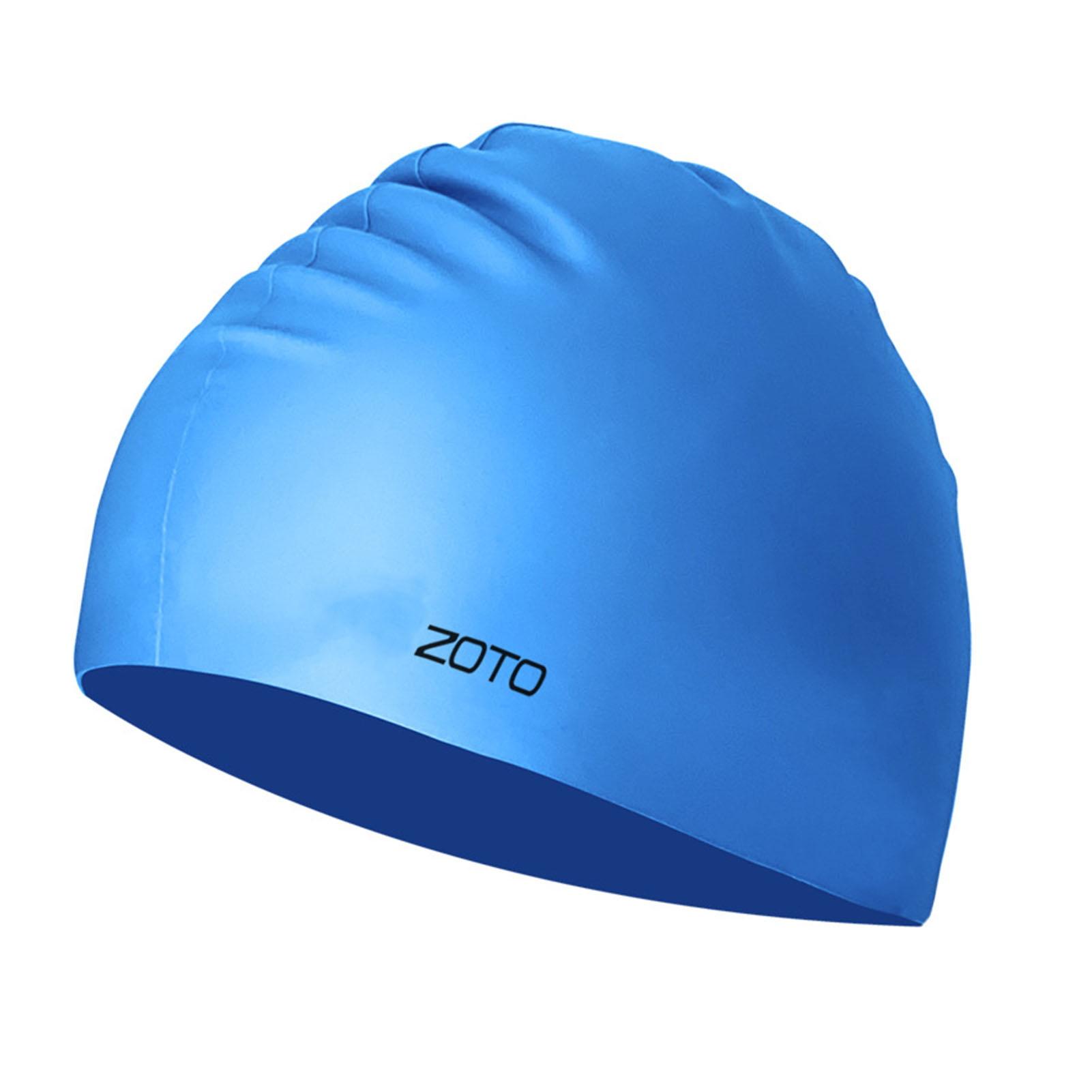

Экологичная полноразмерная прочная шапочка для плавания в бассейне с короткими длинными волосами, шапочка для плавания, снаряжение для плавания синий