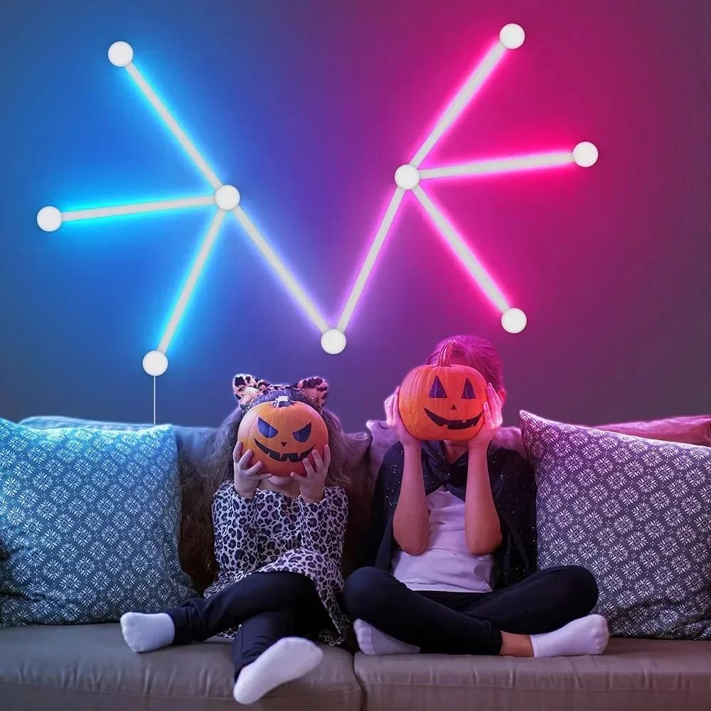 RGB IC Strip Wall Lamp Atmosphere Night Light APP Music Party TV Backlight Bedroom Game Room Decor Smart LED Night Light