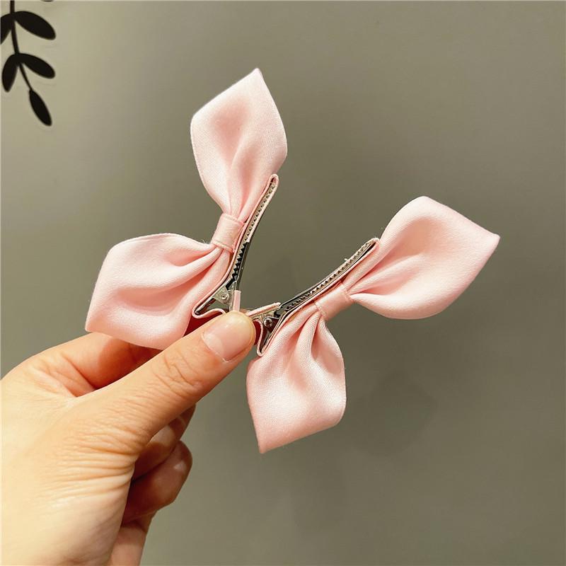 Girls' Cute Black Bow Hair Clip Pair - Simple Children's Hair Accessories
