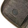 Baggy Port Kudu Leather Half Wallet with Round Zipper, Unisex, Gray, ZKM-901