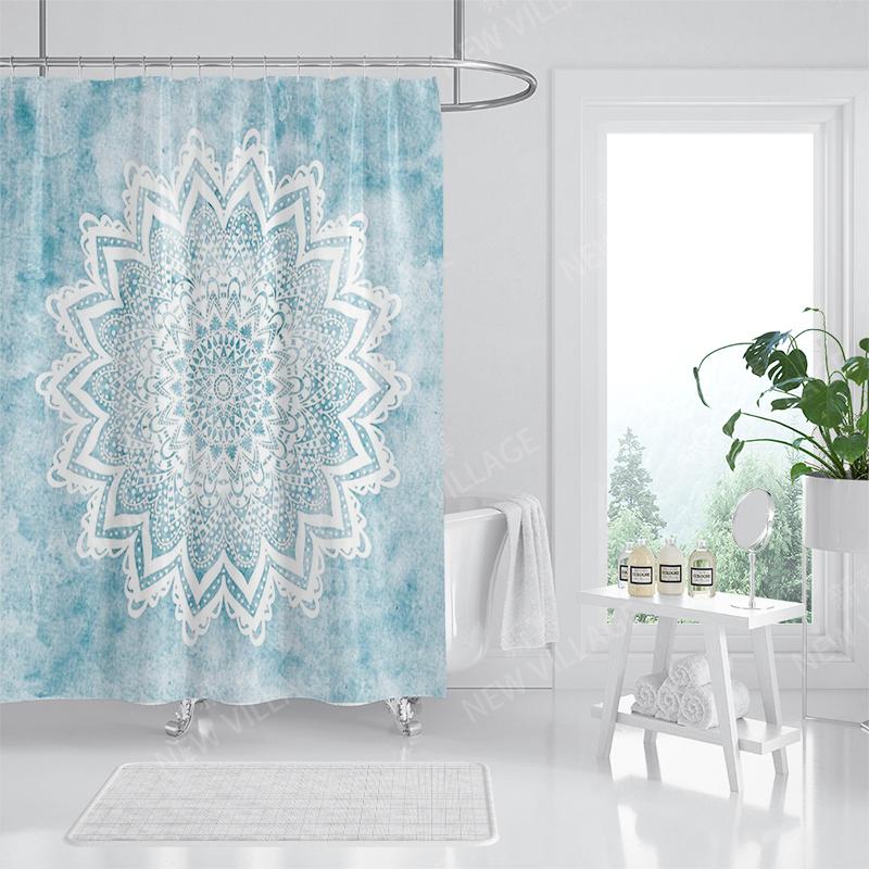 Waterproof fabric shower curtains Bathroom curtain accessories Bath curtain 180x200cm 240*200cm boho decoration vintage mandala