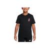 Ropa deportiva Cómoda Suave Casual Camiseta de Manga Corta Tops para Niños Negro HM5660010