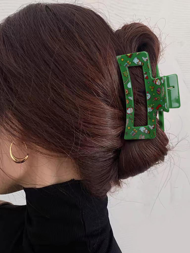 8 Stück Weihnachts-Haarspangen Klemme Schneeflocke Schneemann Design Haarschmuck Weiß Rot Grün Cartoon Haarspangen für Frauen