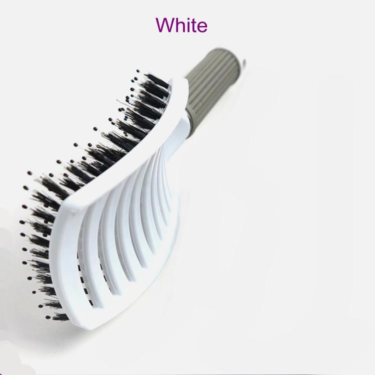 Anti-static Heat Curved Vent Comb Barber Salon Hair Styling Tool Hair Brush Boar Bristle for Detangling All Hair Types 1 Piece