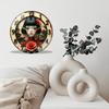 30x30cm Glass Wall Clock for a Engineer with Custom Gear and Ruler