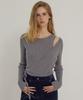 CITYBREEZE Slim Fit Diagonal Wrap Ribbed Knit_Grey