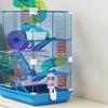 5-Tier Hamster Cage with Tubes, Wheel, Ladders, House and Bottle, 46x30x58 Cm
