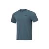 Li Ning Running Collection T Shirts Men's Nightfall Cyan Crew Neck Moderate Straight Fit ATST077-6