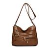 2025 New Soft Leather Bag Women's New Fashion Casual Versatile Temperament Shoulder Messenger Bag