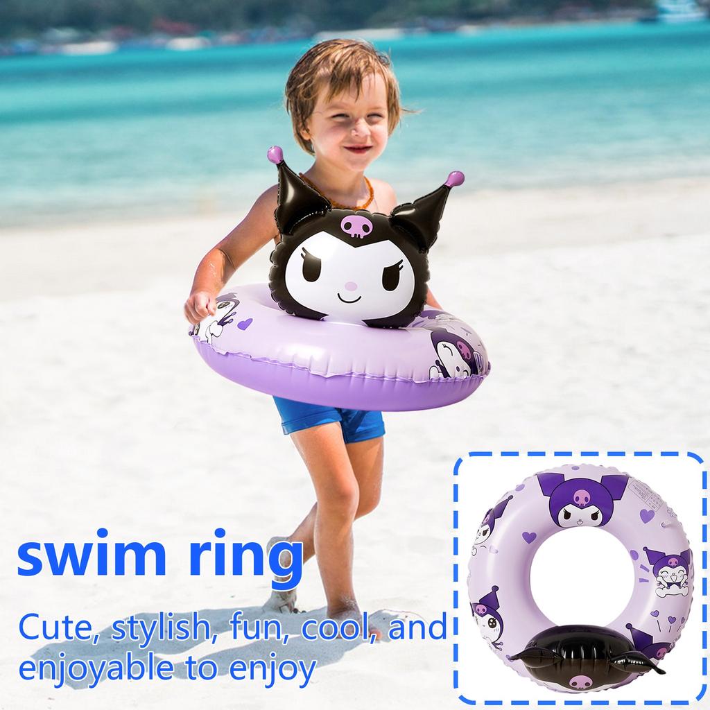 Cartoon Print Thickened Boys And Girls Baby Swimming Ring