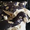 New 60s Lyocell Cool Feel Digital Print 4-Piece Bedding Set: Duvet Cover & Bed Sheet for 1.8m Bed