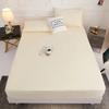 1 Piece of Solid Color Bed Sheet for Bedroom 100%Polyeste Elastic Band Around Bedding Fitted Sheet Only (excluding Pillowcases)
