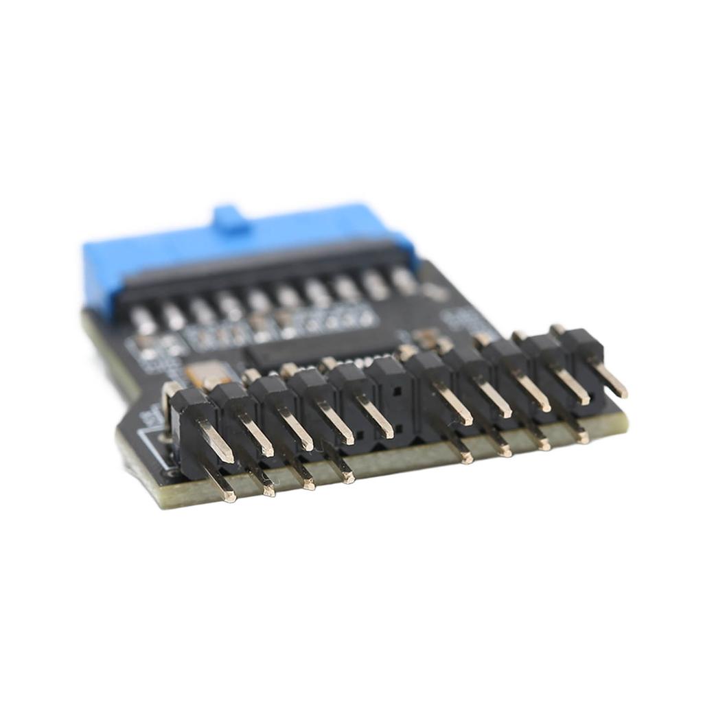 USB 3.0 19pin Adapter To Dual 9Pin Adapter Black PCB Metal Plastic 480Mbps USB 3.0 Female Header Splitter for Win