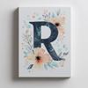 Poster Letter "R" In Floral Wreath Poster Letter "R" In Floral Wreath, 30X40 Cm, Frameless, Matte Paper 230 Gsm